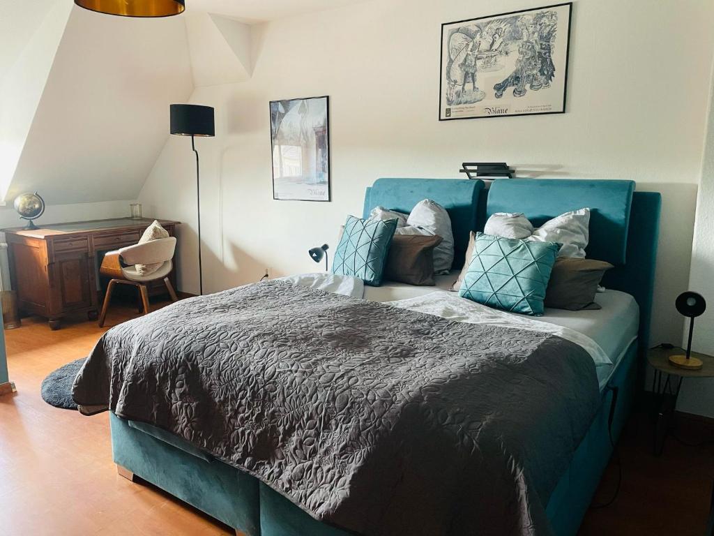 Schlafzimmer in den Neuseenland Apartments